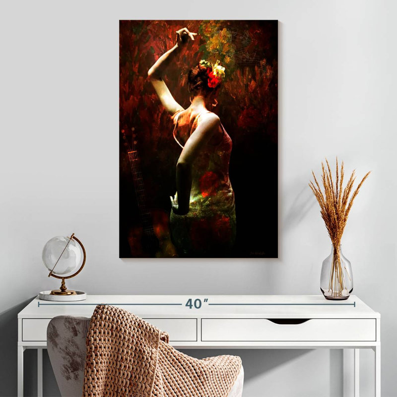 Danseur de flamenco, H 30 po x l 20 po