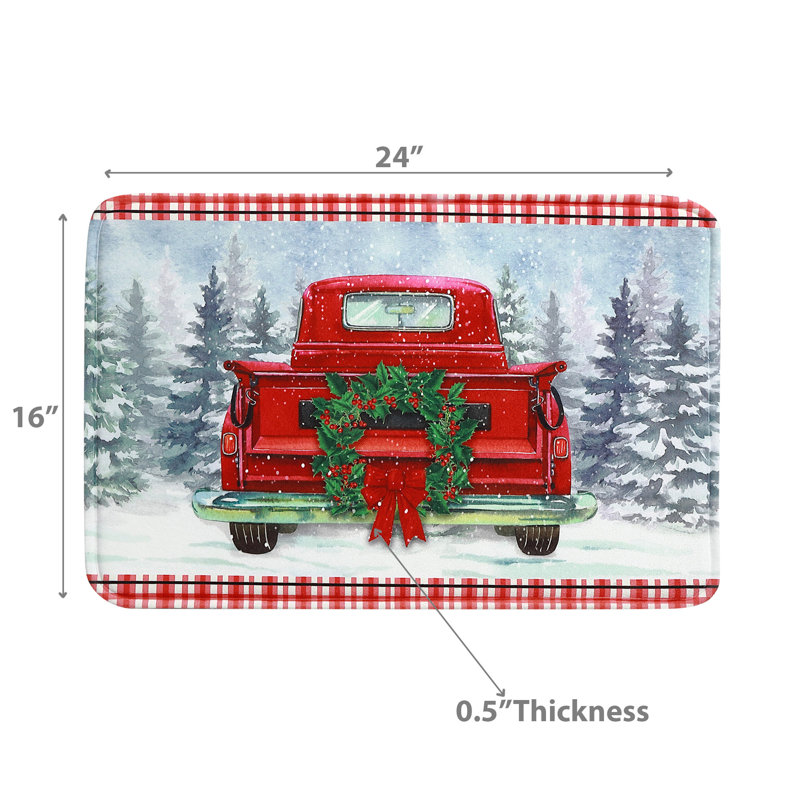 Tapis d'impression numérique à mémoire de forme (camion rouge)