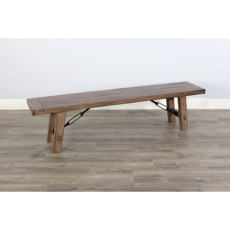 Coweta Solid Wood Bench, Buckskin