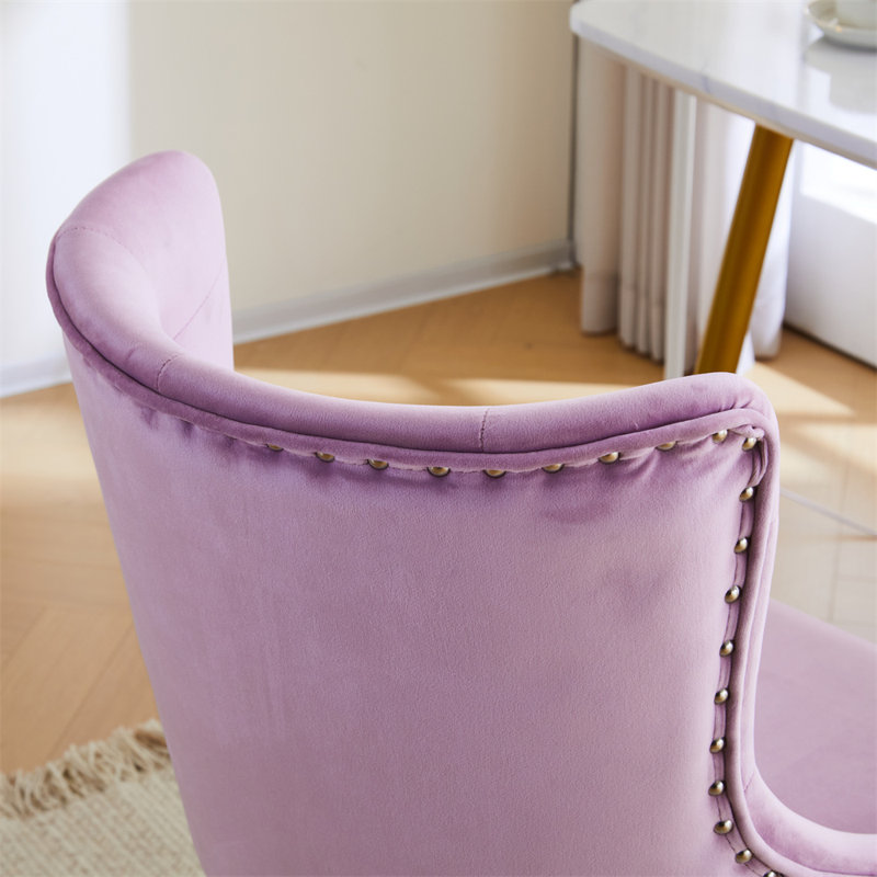 Matthias Task Chair Office Chairs Makeup chair, Gold, Purple