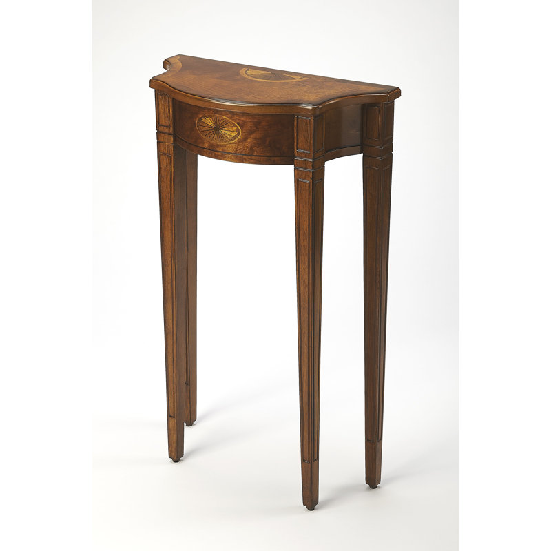 Table de bout en bois massif Ameriana, H 32 po x l 20 po x P 9,5 po, Frêne d'olivier noueux