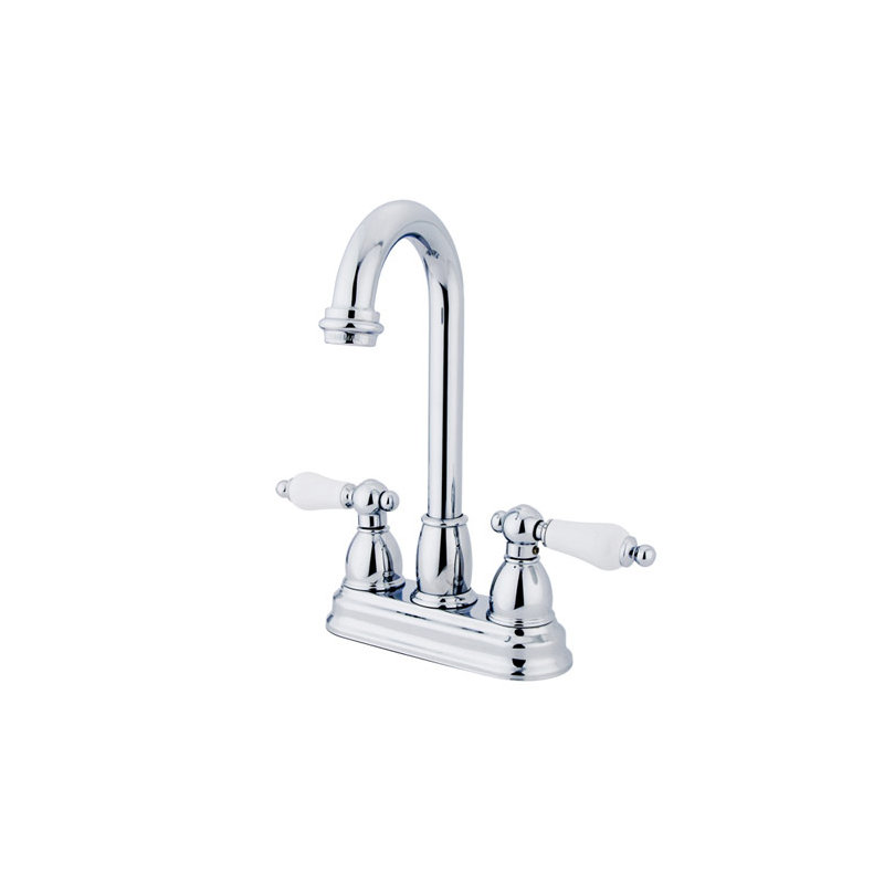 Touchless Double Handle Kitchen Faucet, Polished Chrome