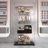 Tempered Glass Display Cabinet,Wine Cabinet, Storage Cabinet,File Cabinet,With Bluetooth Led Strip,Can Be Controlled By Remote Control Or Mobile App,Swivel Casters,Can Be Placed-918245000