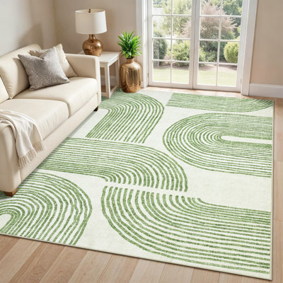 Tapis abstrait lavable, antidérapant, résistant aux marques, grand tapis pour le salon, la chambre à coucher, la salle à manger, le bureau, décoration de sol moderne, coloré