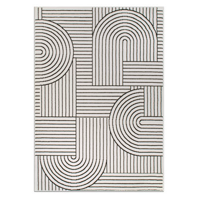 Contemporary Stripe Arch Design Area Rug