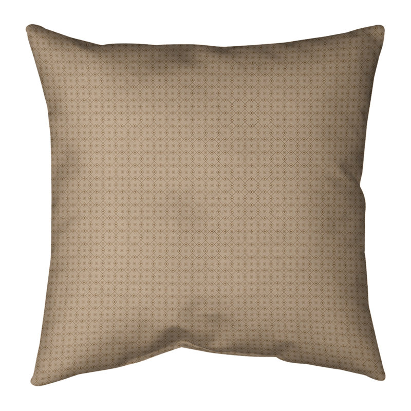 Housse de coussin Katelyn Elizabeth, 14 po x 14 po, Polyester / Bourre en polyester, Brun