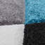 Tapis abstrait en polypropylène tissé à la machine en turquoise / gris / blanc-2121337545