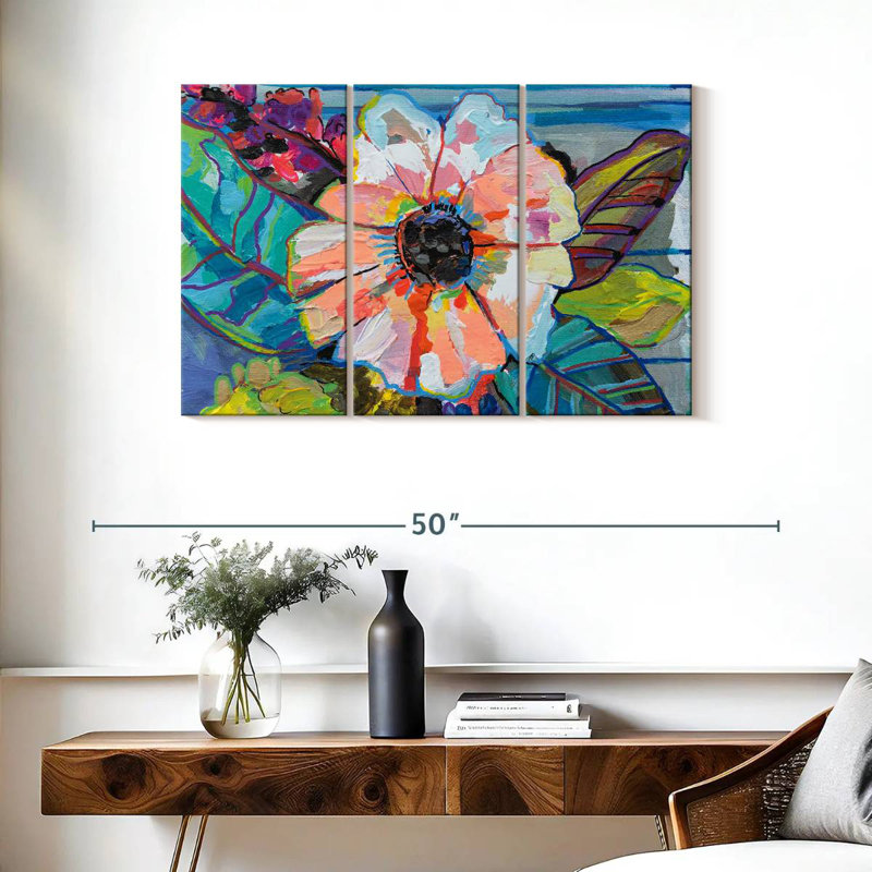 Harnek Island Flowers Pastel, 24" H x 38" W