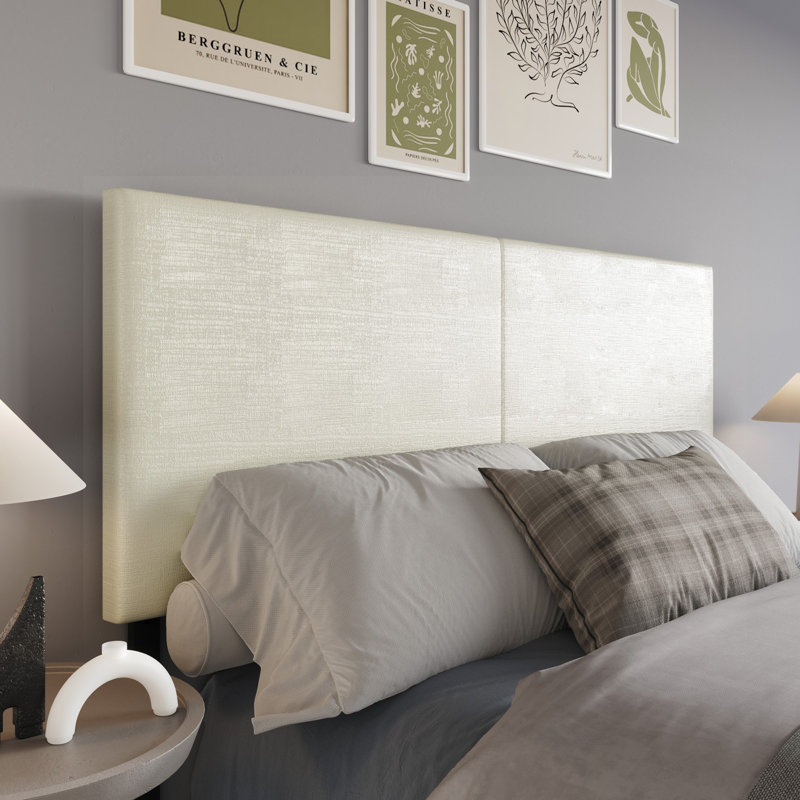 Camisha Upholstered Headboard, Queen, Beige