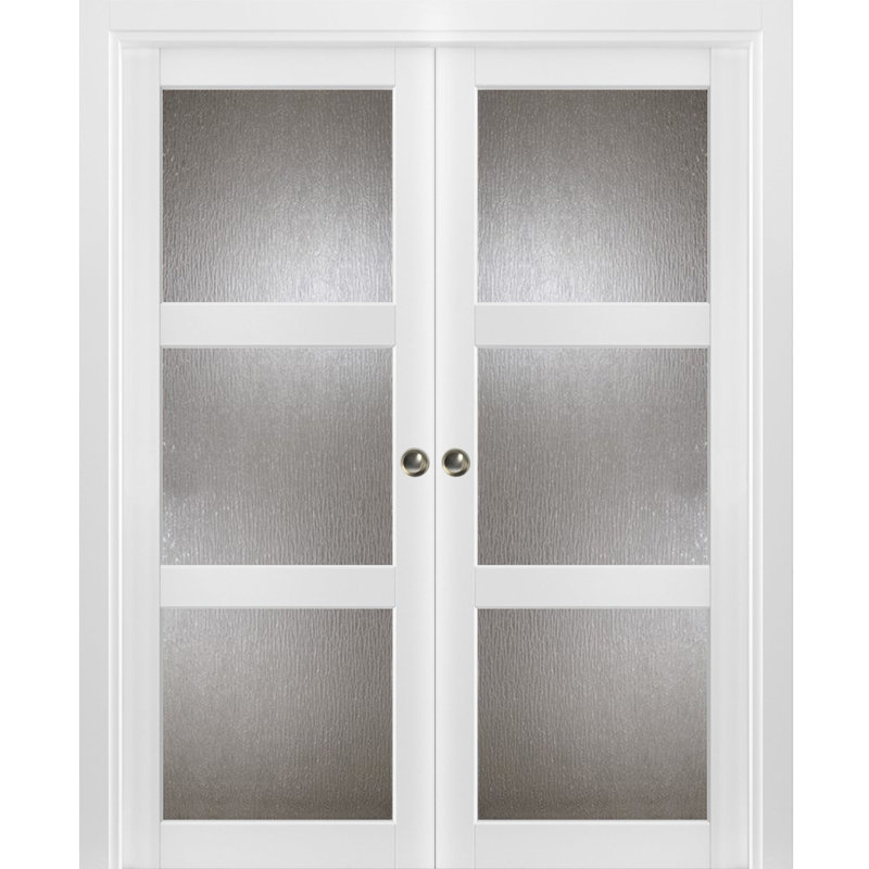 Portes coulissantes en verre givré Lucia, L 72 po x H 80 po