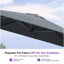 Parasol rectangulaire en porte-à-faux gris 11 pi x 9 pi avec base en croix Yatra-964021589