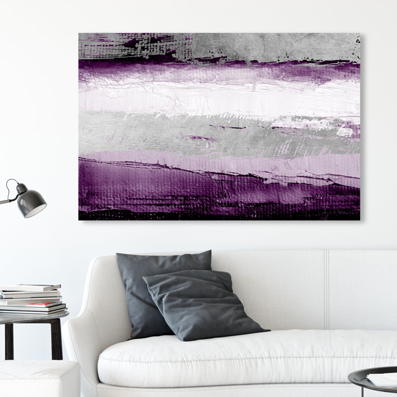 «Abstract Envision and Elevate Violet», impression, Toile tendue, H 30 po x l 45 po, Sans cadre