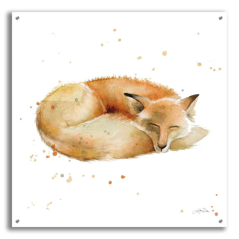 «Sleeping Fox» par Katrina Pete, H 36 po x l 36 po x P 0,2 po