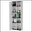 Garde-manger à 1 porte avec 5 tablettes fixes pour un rangement organisé et élégant