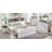 Etsuyo Farmhouse King Bed Frame with Headboard and Power Outlets,  Wood Platform Bed with Storage, 4 Drawers ,Led Light, No Box Spring Needed-1226847249