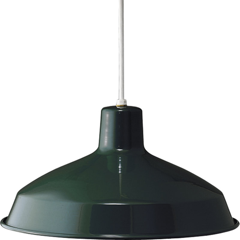 Luminaire suspendu en forme de dôme à 1 lumière Deux, Vert foncé