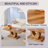 Modern Minimalist Wood-Tone MDF Coffee Table Set (Square + Rectangular)Wood Colour,MDF Coffee Table,Wood-Coloured Textured Decal,Side Table.