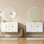 Meuble-lavabo mural 72 po, armoire de rangement flottante avec tiroirs, armoire de salle de bain en bois massif 72 po-843429365