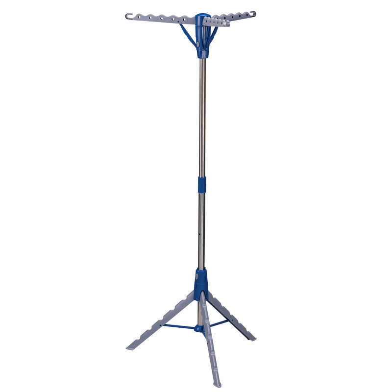 Meghon Steel Foldable Tripod Drying Rack, Blue