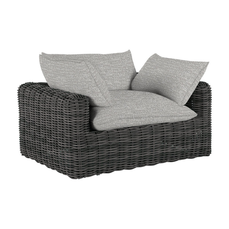 Méridienne pour l'extérieur Montecito N-Dura, Raphia, Welt, Tweed Toffee