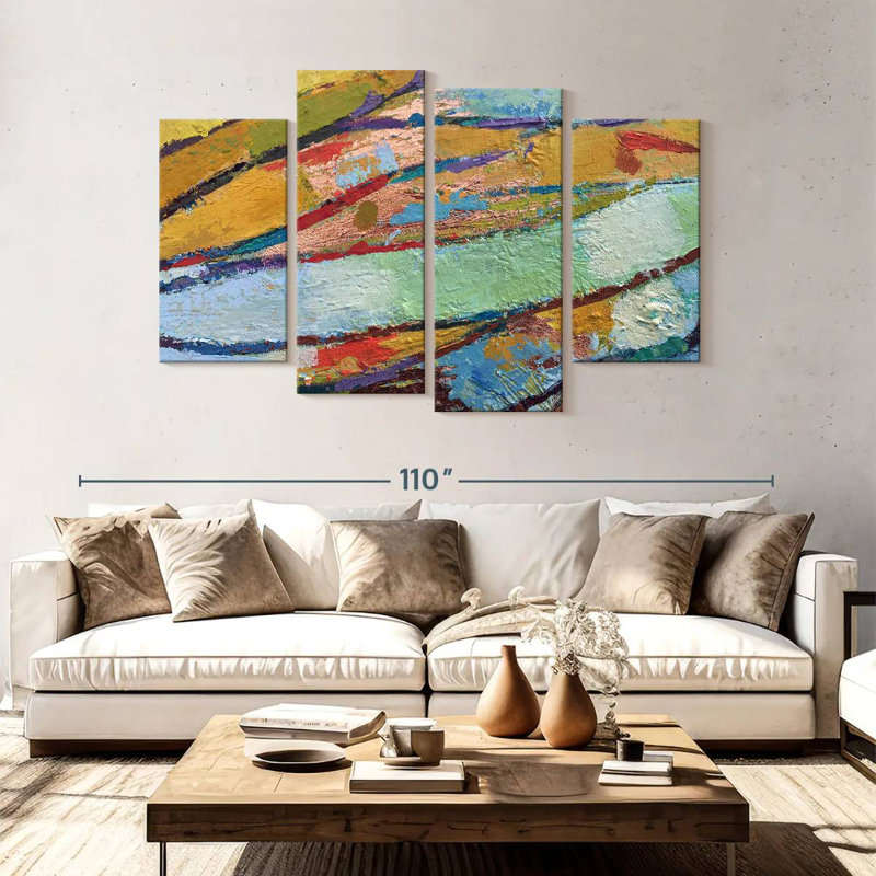 Avery Textured Abstract Colors, 54" H x 84" W