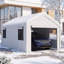 Carport Canopy & Party Tent, Multi-Purpose Portable Garage with Removable Sidewalls and Mesh Windows-216223120-216223129