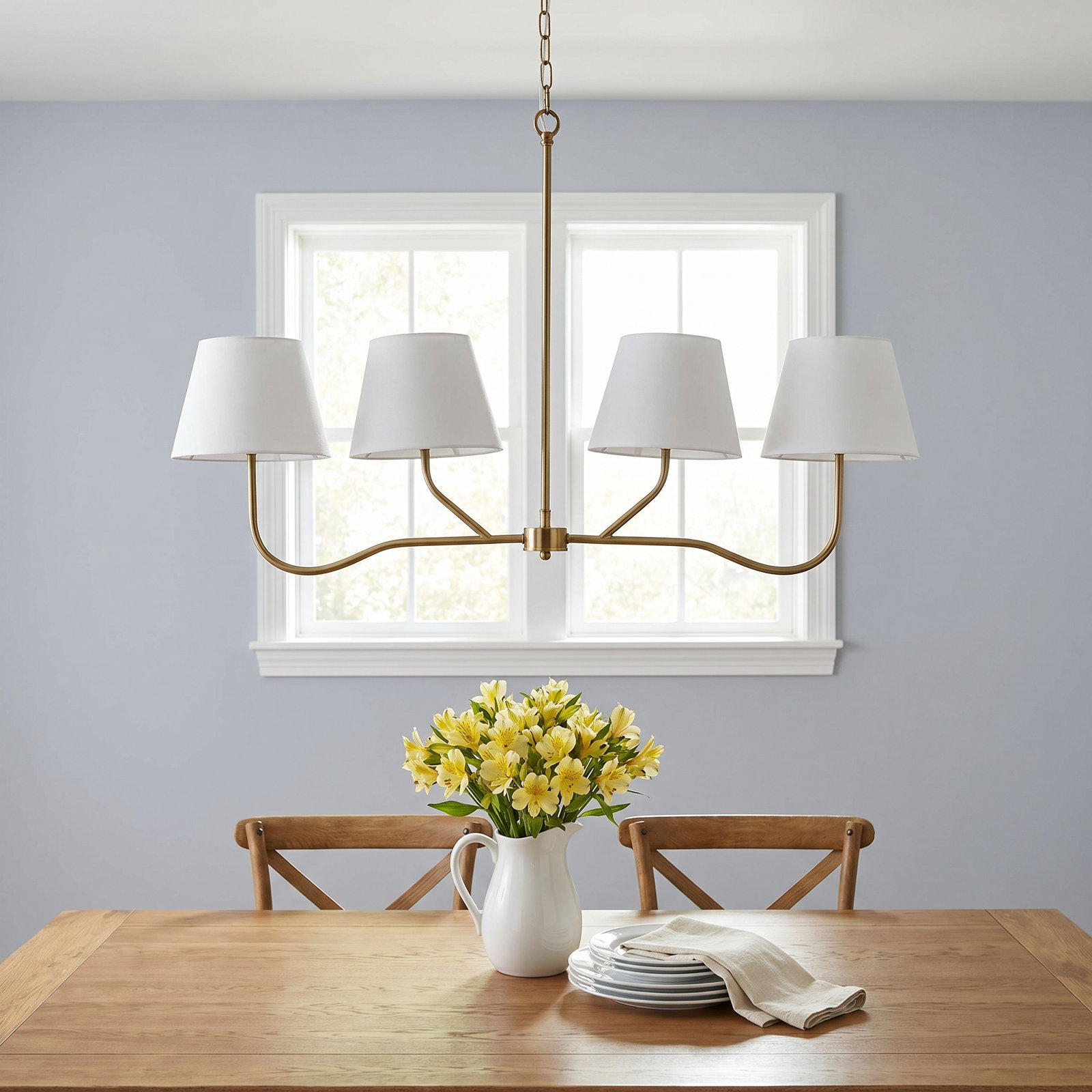 Conner Dimmable Wrought Iron 4-Light Pendant