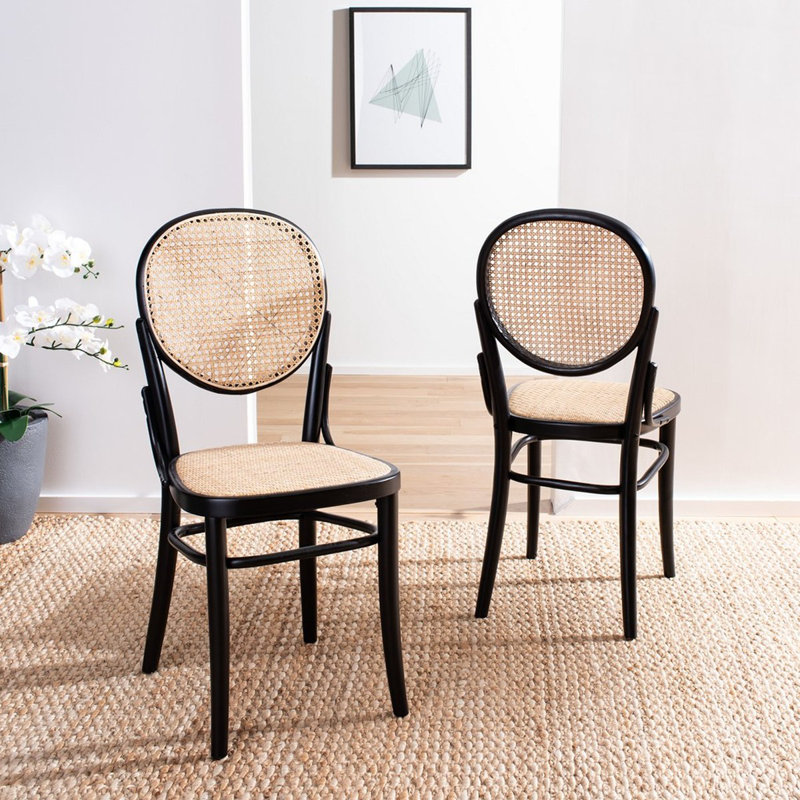 Chaise parsons Moberly, Noir / naturel