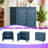 Geometric Embossed Storage Cabinet With Magnetic Doors