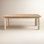 Modern 104 " Extendable Oak Rectangular Solid Wood Top with Solid Wood Base Dining Table