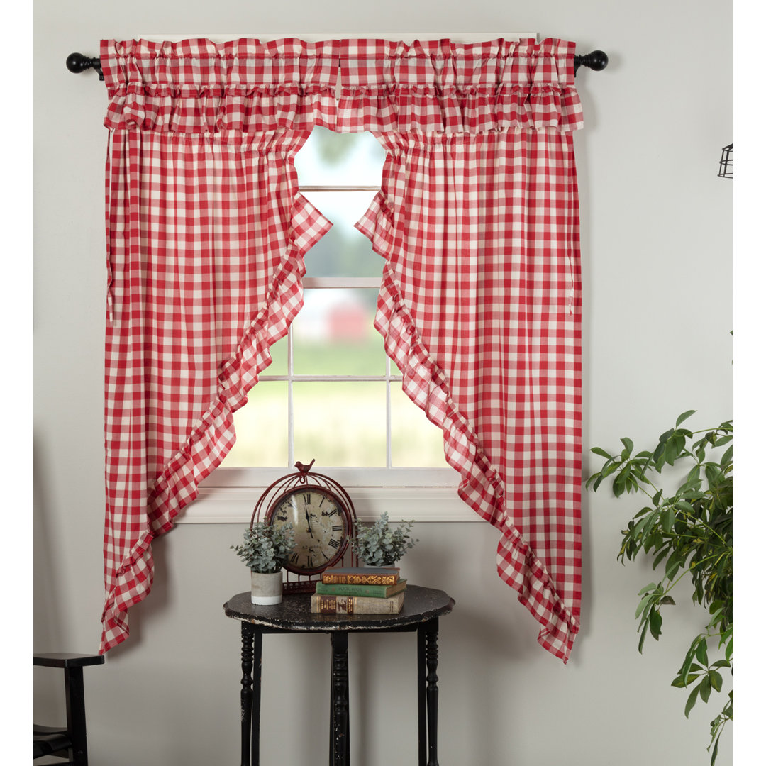 Annie Buffalo Check 100% Cotton Checkered Room Darkening Rod Pocket Curtain Panels (Set of 2) VHC Brands Curtain