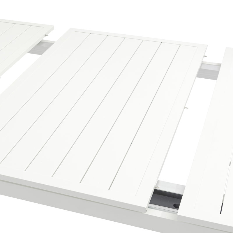 Table de salle à manger extensible Basurto Salzer, Blanc