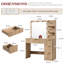 92cm W Modern Dressing Table with 4 Drawers, 3-Colour LED Mirror & Built-In Power-1542499402