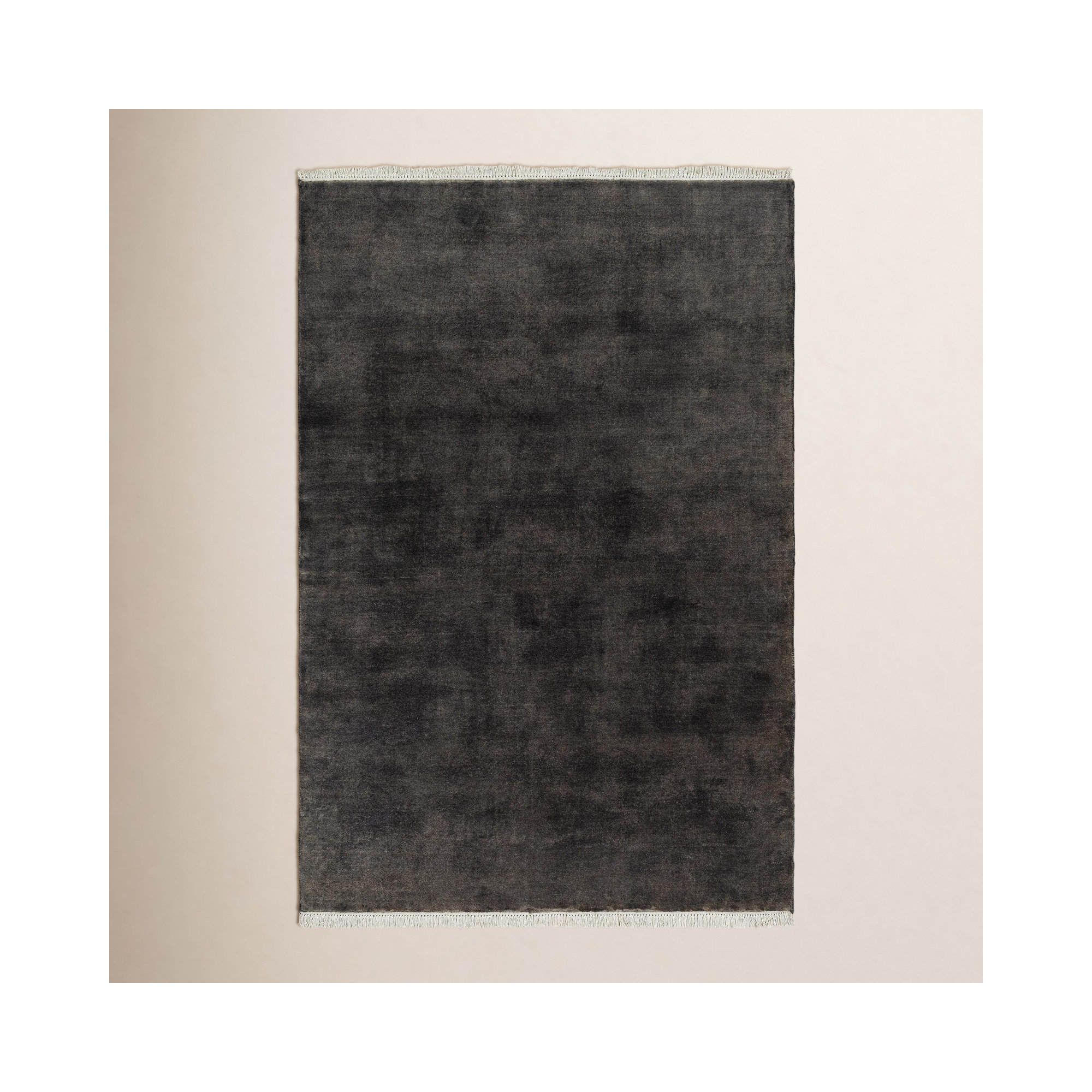 Clio Hand Loomed Wool Black Rug, Rectangle 10' x 14'