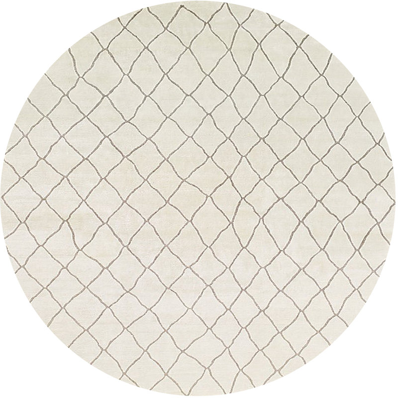 Tapis gris Brodea, Rond 6 pi