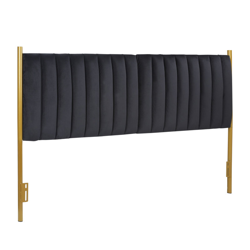Temple Meads Upholstered Headboard, Grey, King
