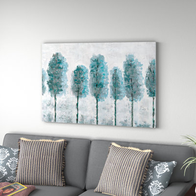 " Teal Treeline Paint "