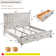 Hallerson Farmhouse Platform Bed Frame With 54"W Tall Geometric Headboard & Large Storage Space