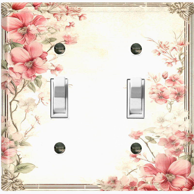 Christmas Festive Tree Lights 2 - Gang Toggle Light Switch Standard Wall Plate