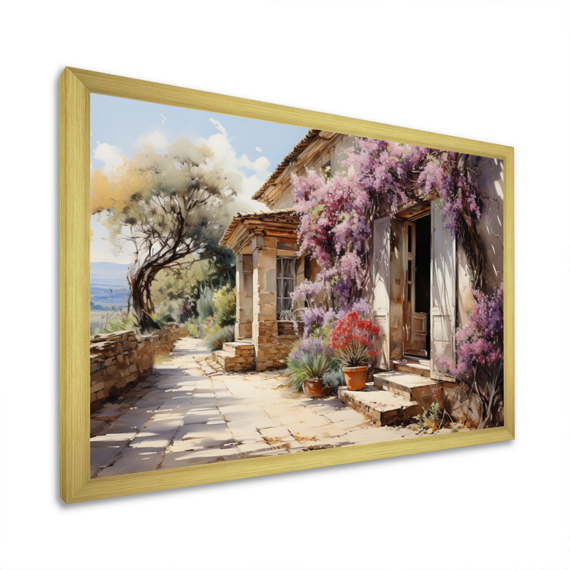 Marzavion, jardin des Aix français - reproduction d'art, H 12 po x l 20 po x P 1 po, Cadre doré simple
