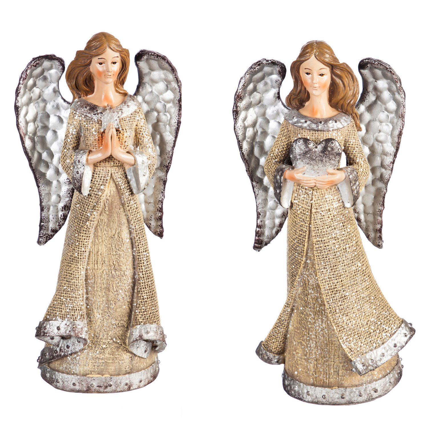 Winston Porter Andrzejewski 2 Piece Polyresin Angel Figurine Set | Wayfair