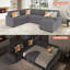 Canapé-lit modulaire en U 7 pièces avec canapé-lit escamotable et rangement-2089907736