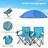 Portable Double Camping Chair, Folding Picnic Loveseat W/ Removable Adjustable Umbrella, Carrying Bag, Cooler Bag, Side Pocket & Cupholder, Perfect For Camping, Picnic, Fishing, Beach-101273080