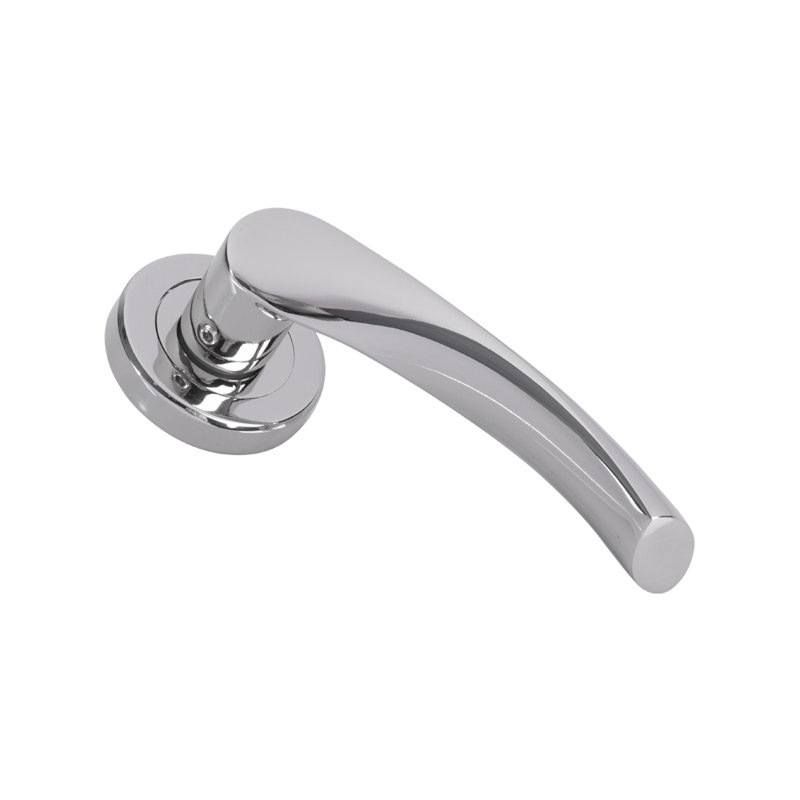 Venti Latch Door Handle, Polished Nickel