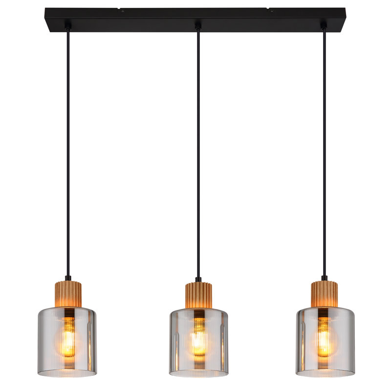 Daneya - Light Matte Black Pendant, 3