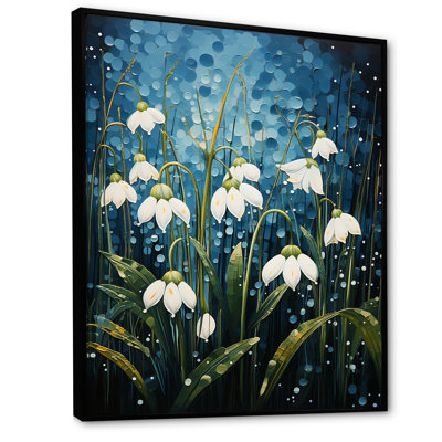 Belcastel " White Snowdrops Field Pointillism II "