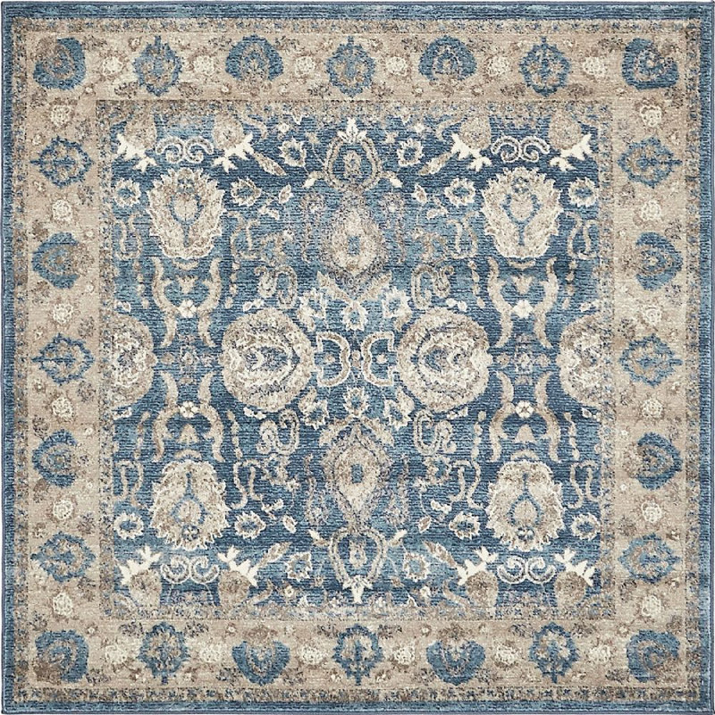 Linz Ikat Indoor Rug, Square 5'