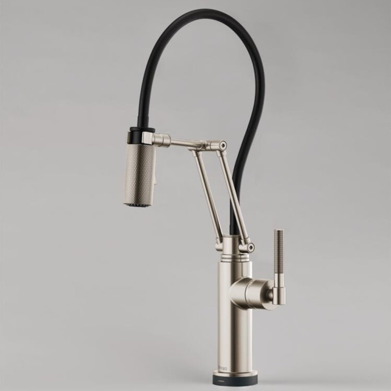 Litze® Pull Down SmartTouch® Single Handle Kitchen Faucet with Accessories, Stainless