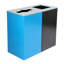 Ensemble de poubelles 29 gallons à couvercle ouvert en acier avec couvercle carré et mixte-92525578