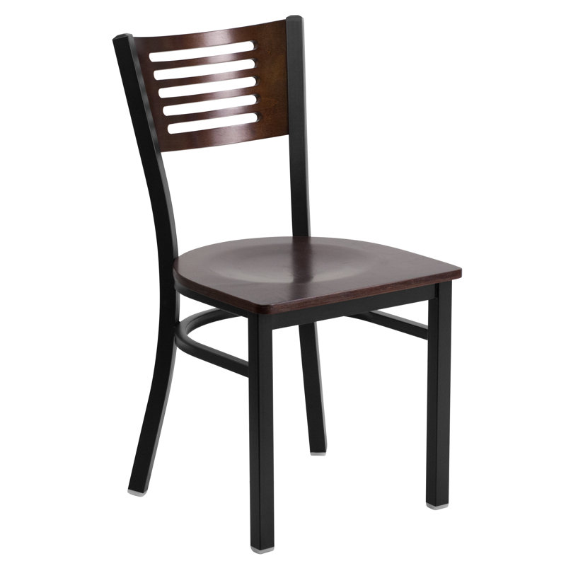 Prompton 19.5'' H Upholstered Side Chair, 1, Mahogany/Matte Teal